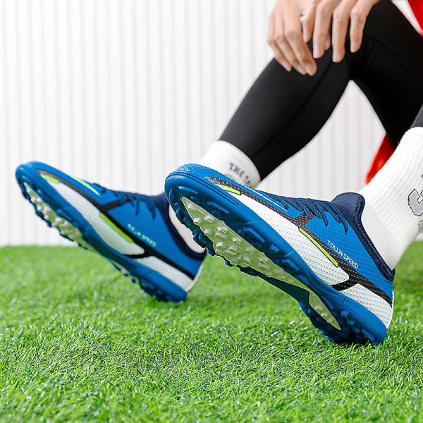 Fotbollsskor för män Halkfria fotbollsskor för herr Gräs Fotbollssneakers 2K23001-1 Blue 40