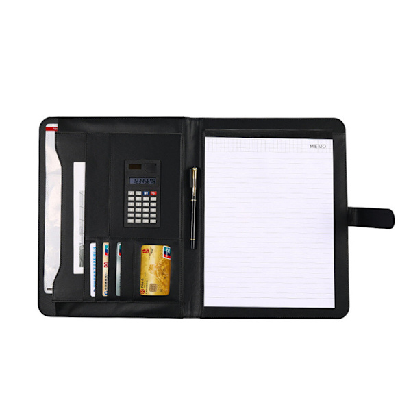 A4 File Organizer Portfolio Mapp Dokumentväskor PU Läder