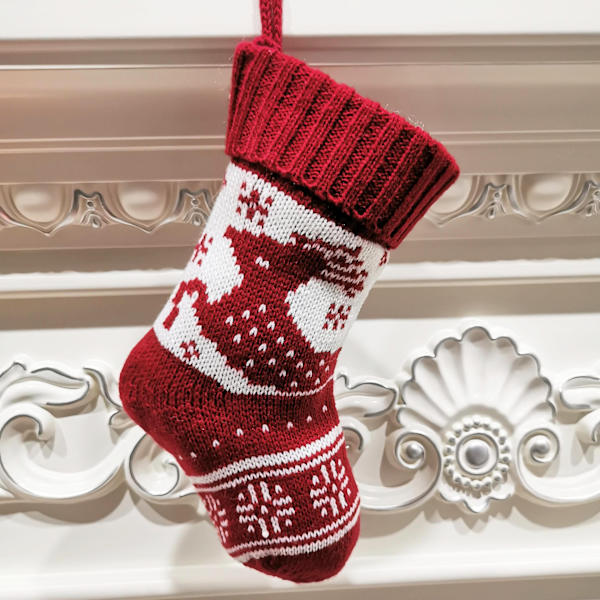 Bas de Noël ， Bas de Noël ， Bas de Noël tricotés en laine ， Bas d