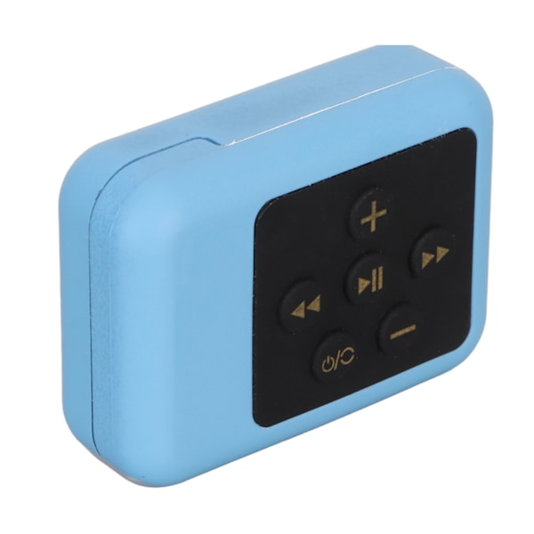 Vanntett MP3-spiller Multifunksjonell HiFi Stereo Støyreduksjon Ryggklips MP3 Musikkspiller for Svømming Dykking Sport Blå