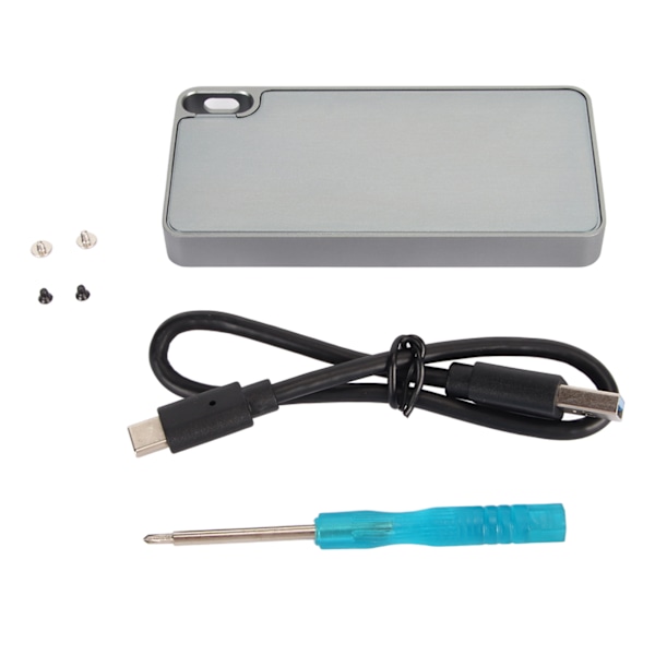 SATA SSD Kabinet UASP M.2 NGFF til USB 3.1 Aluminiumlegering OTG WTG Funktion Harddisk Kabinet til Laptop Desktop Grå