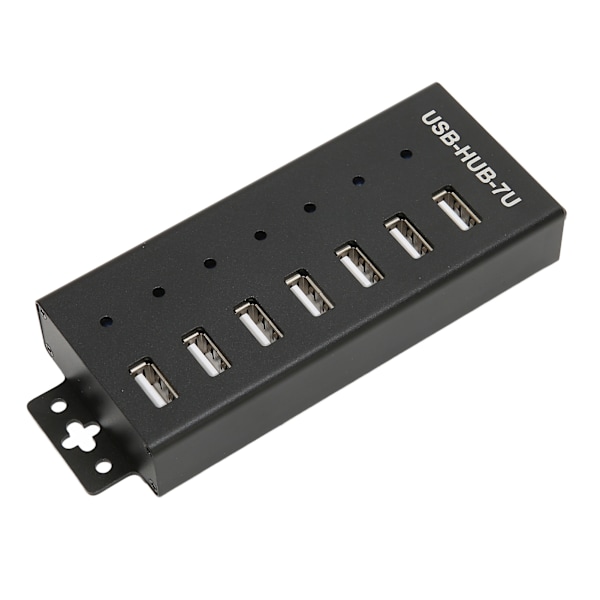 7 Port USB HUB Industriell USB2.0 HUB Multipel Skydd USB2.0 Multi Interface Hub 100‑240V EU-kontakt