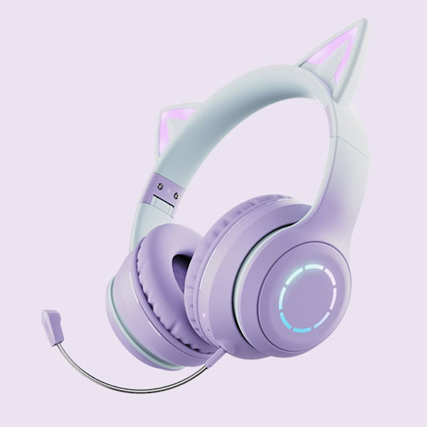 Bluetooth høretelefoner Trådløst headset LILLA purple