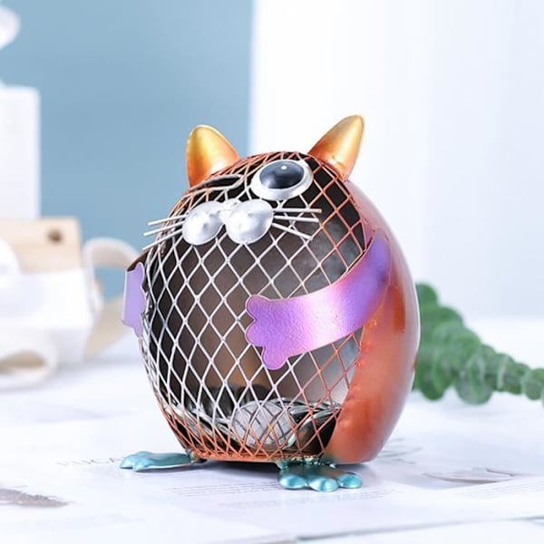 HURRISE Metal Katt Sparbössa Katt Sparbössa Metall Sparbössa Katt Spargris Metall Sparbössa Katt lysande statyett