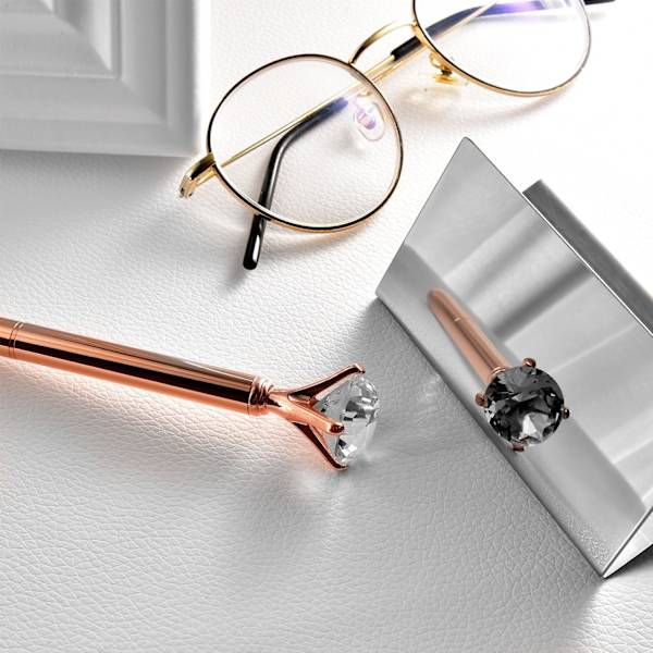 2-pack visitkortshållare i rostfritt stål Desktop Card Display Visitkortsställ Organizer (silver)