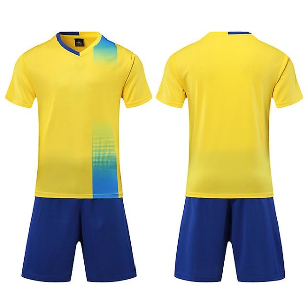 20-21 Tilpas fodbolduniformer Blanke fodboldtrøjer Futsal træningssæt sæt Voksne Mænd Kvinder Børn Sæt Sportstøj XXXXL yellow