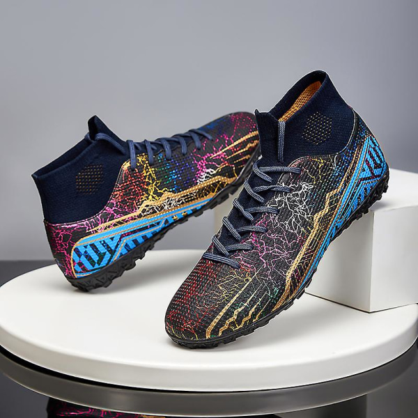 Fotbollsskor för män Halkfria fotbollsskor för herr, Gräs Fotbollssneakers 2L2311-1 Black 46