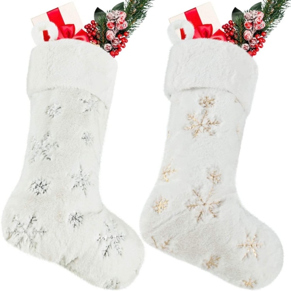 Julstrumpa Xmas Strumpor SILVER Silver