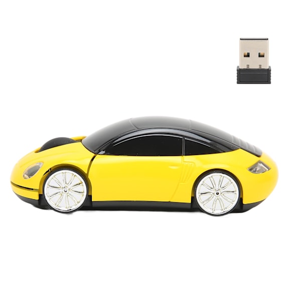 2.4GHz Trådlös Bilmus Plug and Play Batteridriven 3D Sportbilsdesign Datormus för Windows