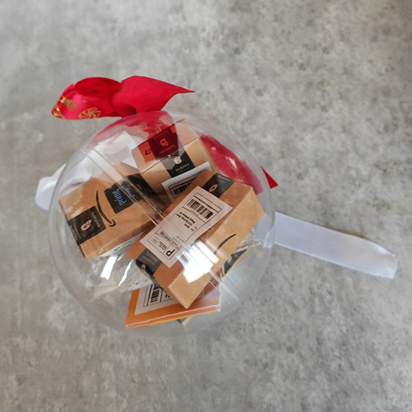 Minipaket prydnad, jul liten expresslåda prydnad