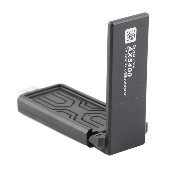 WiFi 6E Nettverksadapter 5400Mbps USB Nettverkskort med Trippelbånd 2.4G 5G 6G for Windows 10 11