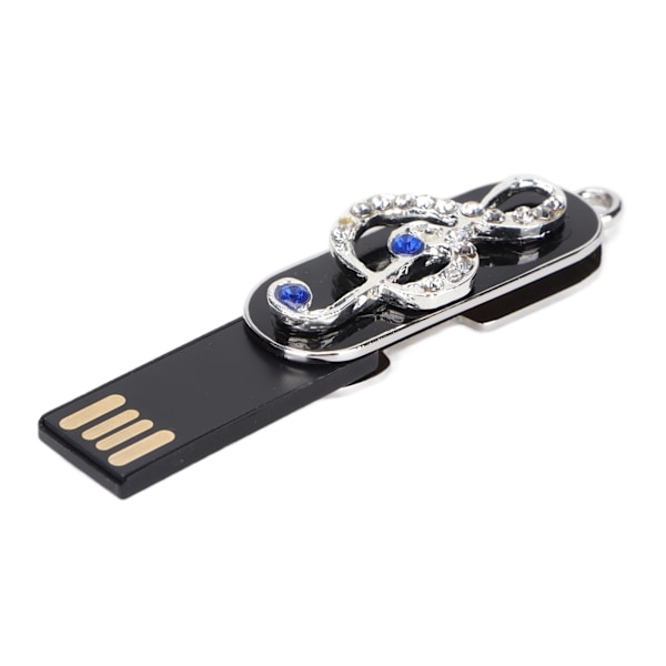 U Disk Slitesterk Rask Overføring Krystall Musikknote Halskjede Minnebrikke Mobil Lagring Overføring 16GB