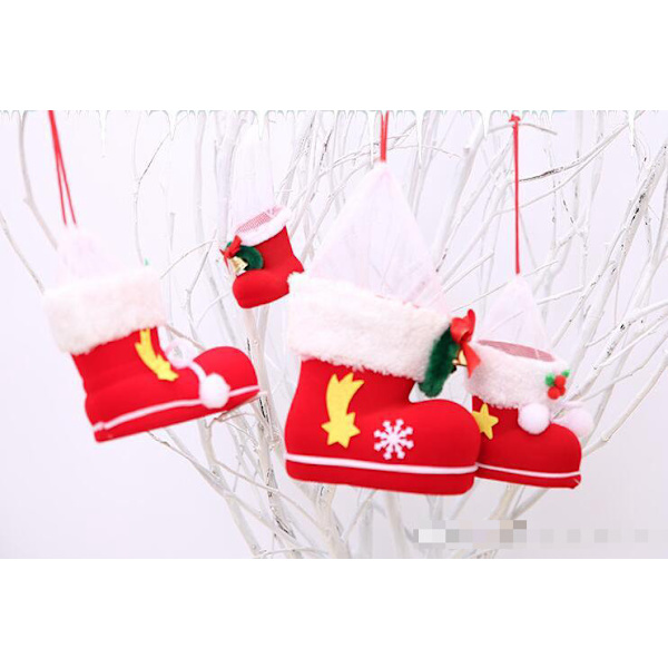 2-Pack - Julstrumpa / Julsocka med Julmotiv - Jul red