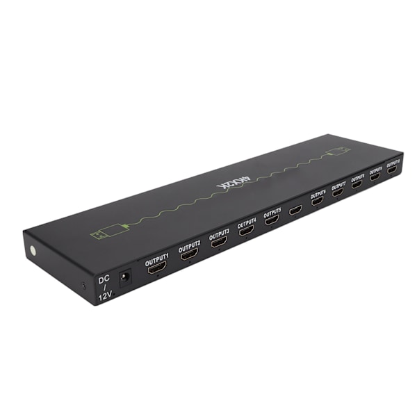 High Definition Multimedia Interface Splitter 4K 1 in 10 Out Stabil Pålitlig Praktisk Dator Enhet 100V till 240V EU-kontakt