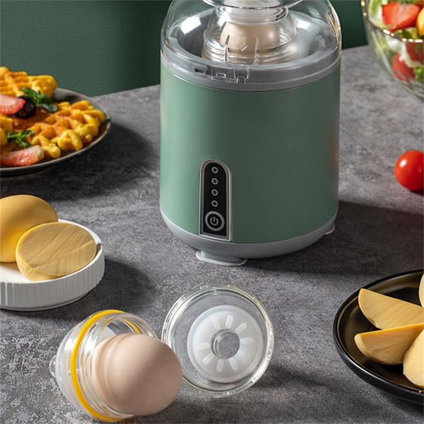 Elektrisk ægshaker fuldautomatisk æggehvidepisker USB opladning Golden Egg Maker Green