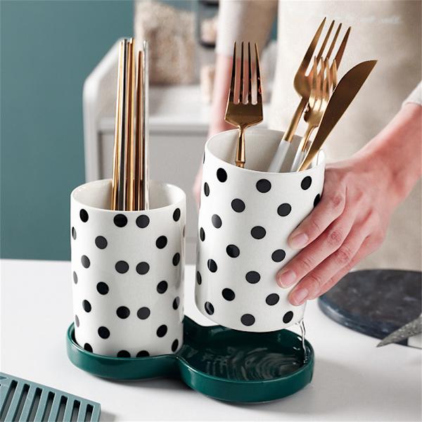 Keramiske spisepinde Cylinder, Dobbelt cylinder Multifunktionel Black