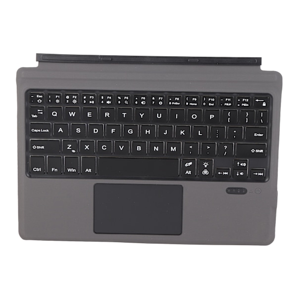 Trådlöst tangentbord BT5.0 Ultra Slim Touchpad PU Läder Enkel Kontroll Snabb Respons Tablet Tangentbord för Go 1 2 3 Med Färgglad Bakgrundsbelysning (450mAh Batteri)