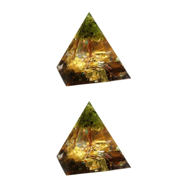 1/2/3 Orgone Pyramid Crystal Tree of Life Positiv energi 6cm 2Set