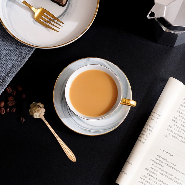 Kaffekopp med fat 210ml Mockakopp Konsentrert kaffekopp
