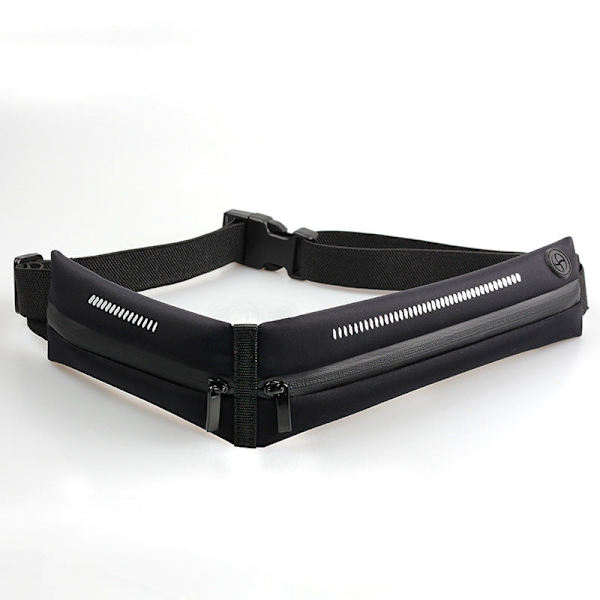 Miesten Naisten Fanny Pack -vyötärölaukku Matkapuhelin vedenpitävä monitoiminen miesten ja naisten Tactical Invisible Belt Black double section 4-6 inches
