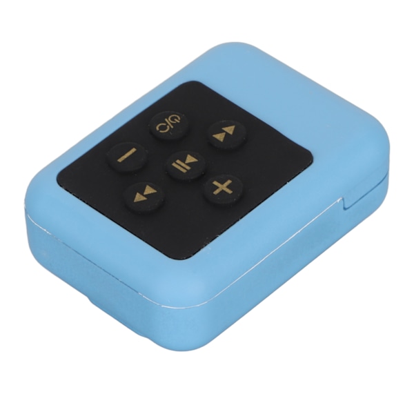 Vanntett MP3-spiller Multifunksjonell HiFi Stereo Støyreduksjon Ryggklips MP3 Musikkspiller for Svømming Dykking Sport Blå