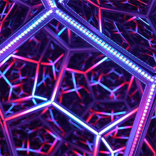 Infinity Dodekaeder Farve Kunst Lys Fantasy Geometri Rum LED Kunst Lampe USB Natlampe Til Kæreste Dekoration Natlampe