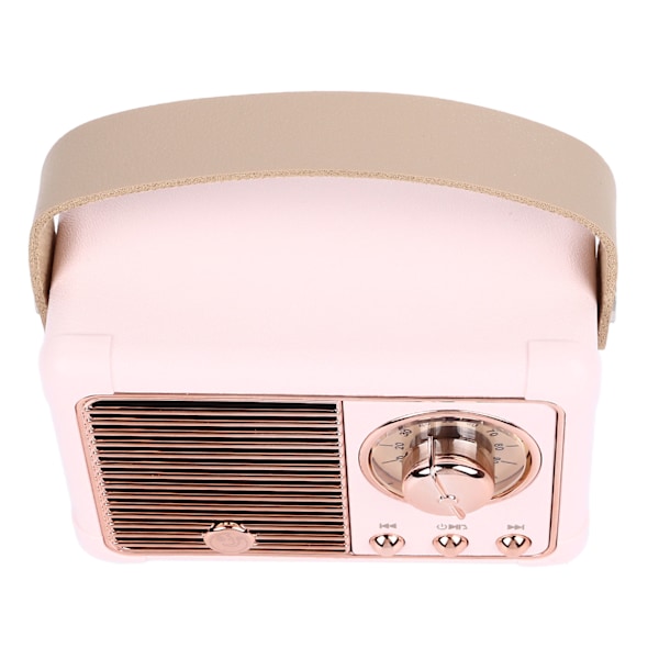 Retro Bluetooth Högtalare Kraftfull Subwoofer Effekt Portabel Mini Trådlös Utomhushögtalare Rosa