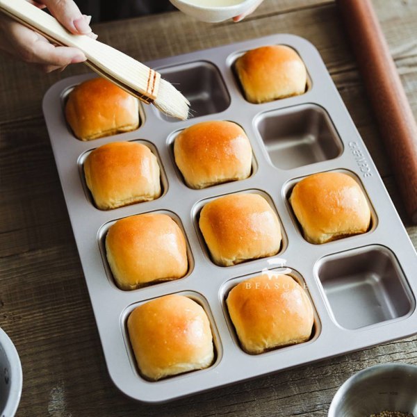 Kage Toast Form, 12 Mini Måltidspose Bageplade, Hjem