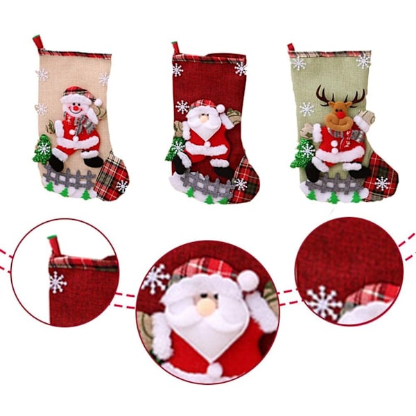 4 delar julstrumpa set, julstrumpa presentpåse