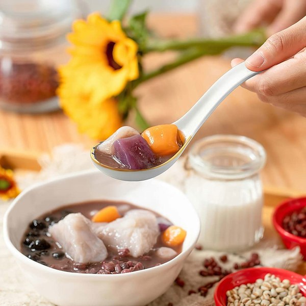 6,3-tums keramisk kinesisk soppsked, ramen-sked i retromönster