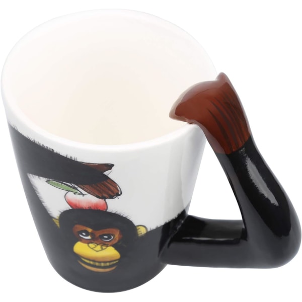 Handmålad keramisk 3D-keramisk djurmugg (Orangutang)