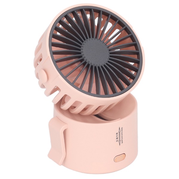Halsvifte 3.5W 3 Moduser 45 Grader Opp og Ned USB-Lading Håndfri Bærbar Halsvifte for Hjemmekontor Reise Rosa