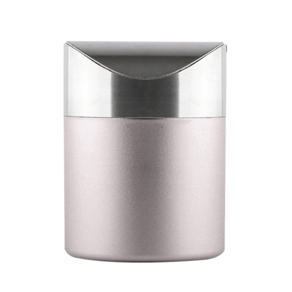 Mini metall søppelbøtte Bordplate søppelbøtte 0,40 Gal (1,5 L) Gjenbrukbar søppelbøtte Skrivebord Maganement for hjemmekontor skolebenk Red wine