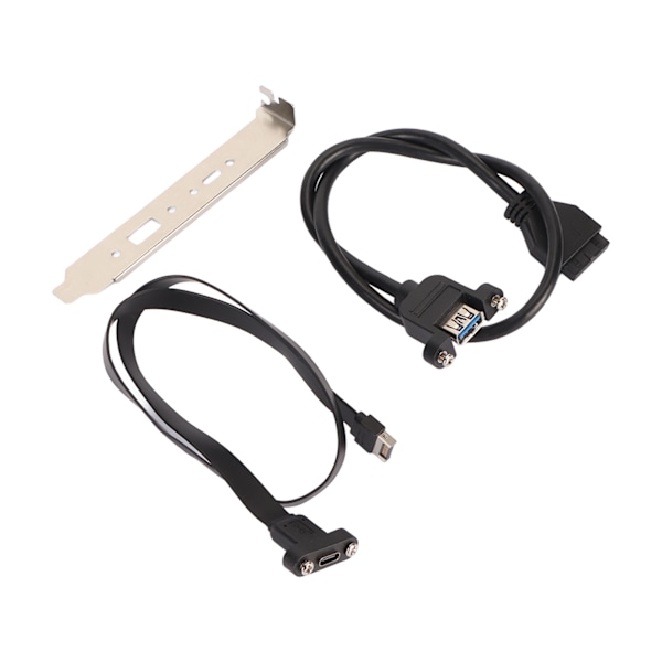 Typ E till Typ C Frontpanelkabel 0,5m Lång 20Gbps Plug and Play Typ E till Typ C Förlängningskabel med Fäste