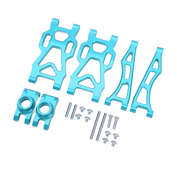 RC Swing Arm Kit Aluminiumlegering Bakre Nedre Övre Fjädringsarm med Bakaxelkopp Uppgraderingsdelar för SCY 16101PRO 16102 1/16 RC Biltillbehör Blå