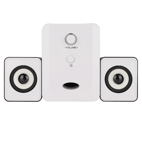 USB-driven Skrivbordshögtalare Datorhögtalare med Subwoofer för PC Laptop Tablet Skrivbord Bländande Version Svart Vit