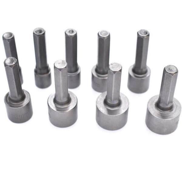 9-delt metrisk kombinasjons pipe-sett, ikke-magnetisk pipe 5-13 mm