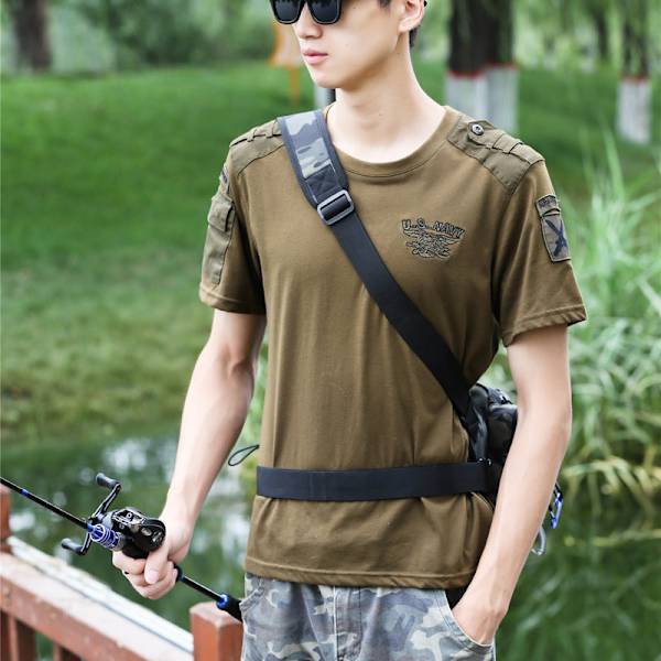 Mænd Kvinder Fanny Pack Taljetaske Stang Taktisk Rygsæk Crossbody Fiskeindsats Stangfiskestang Scorpio camouflage