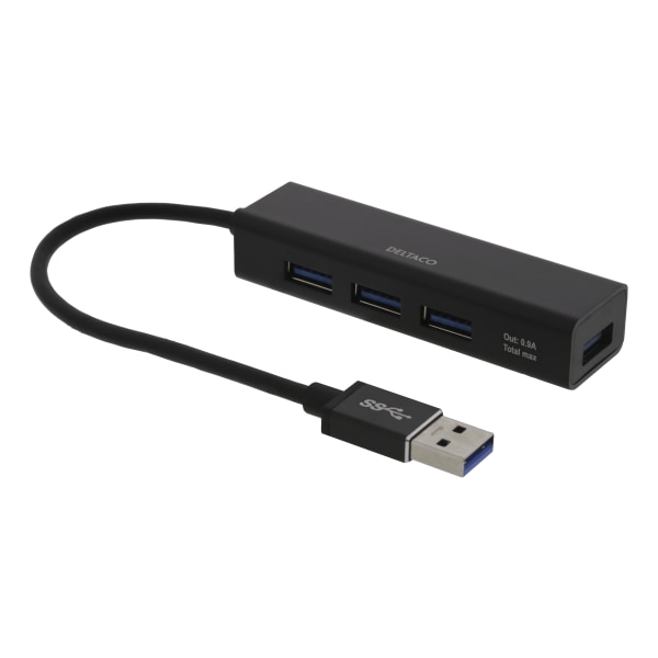 USB3.0 4-ports hub svart