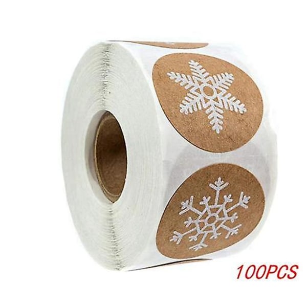 100 st Julgran Jultomten God Jul klistermärken 2,5 cm presentförsegling klistermärken Semester Godispåse Box Dekoration