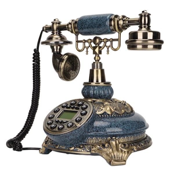 MS‑8327E Telefon i europæisk stil, gammeldags fastnettelefon med ledning, telefon med nummerpræsentation til hjemmekontoret