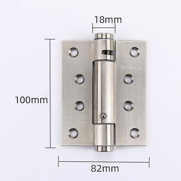 Fjederhængsel Usynlig dør Selvlukkende bufferdæmpende hængsel Automatisk dørlukker Skjult dør 4 Inch Steel Wire Drawing