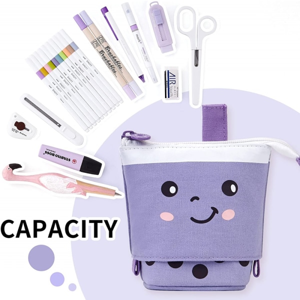 Stående etui Sød teleskop penholder Kawaii Stati Purple