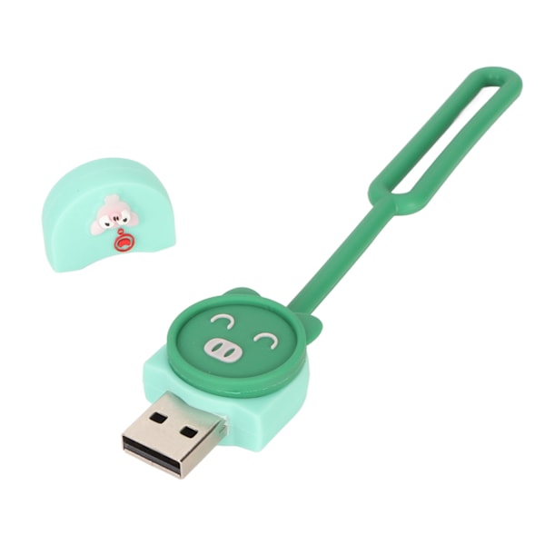 USB2.0 U-levy tukee Hot Swappable Plug and Play -toimintoja, erittäin vakaa vihreä possu-ulkonäkö, sarjakuva USB-tikku, USB-muistitikut 16 Gt