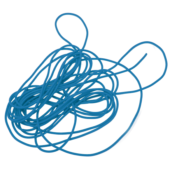 Elastiskt Rep Stretch Cord 2.1mm 5m Solid Latex Höghållfast Elastisk Snöre för Tennisträning Utomhussporter Blå