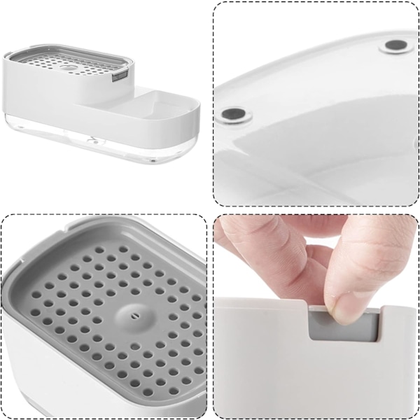 2 i 1 opvaskmiddelpumpe dispenser, opvaskmiddel dispenser