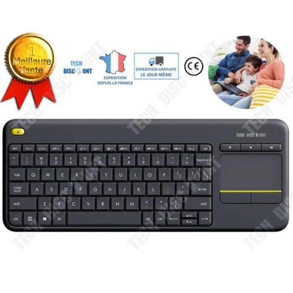TD® 2.4G USB X trådlöst tangentbord med pekskärm smalt kontorsarkitektur 78 tangenter