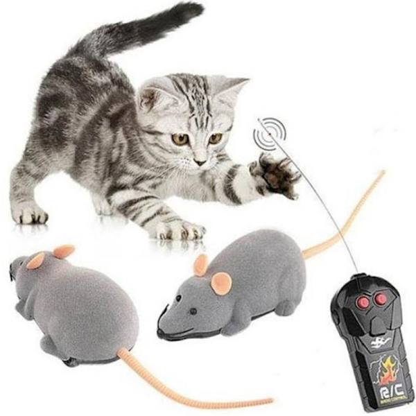 RC Rolig Trådlös Elektronisk Fjärrkontroll Mus Råtta Husdjur Leksak Grey 2 6