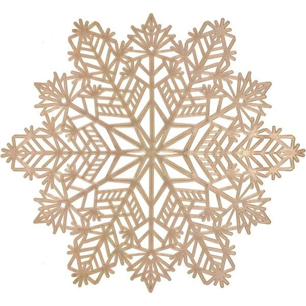 Christmas Snowflake dækkeservietter sæt med 4 vaskbare 15"
