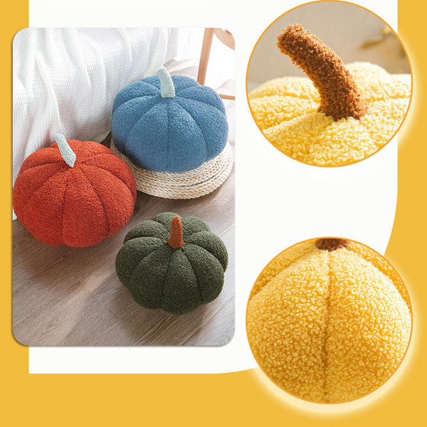 Pehmeä Halloween-kurpitsa plyyshi tyynykoriste sohvalle, fleece-täyteinen heittotyyny, Halloween-kurpitsakoriste Red 20cm